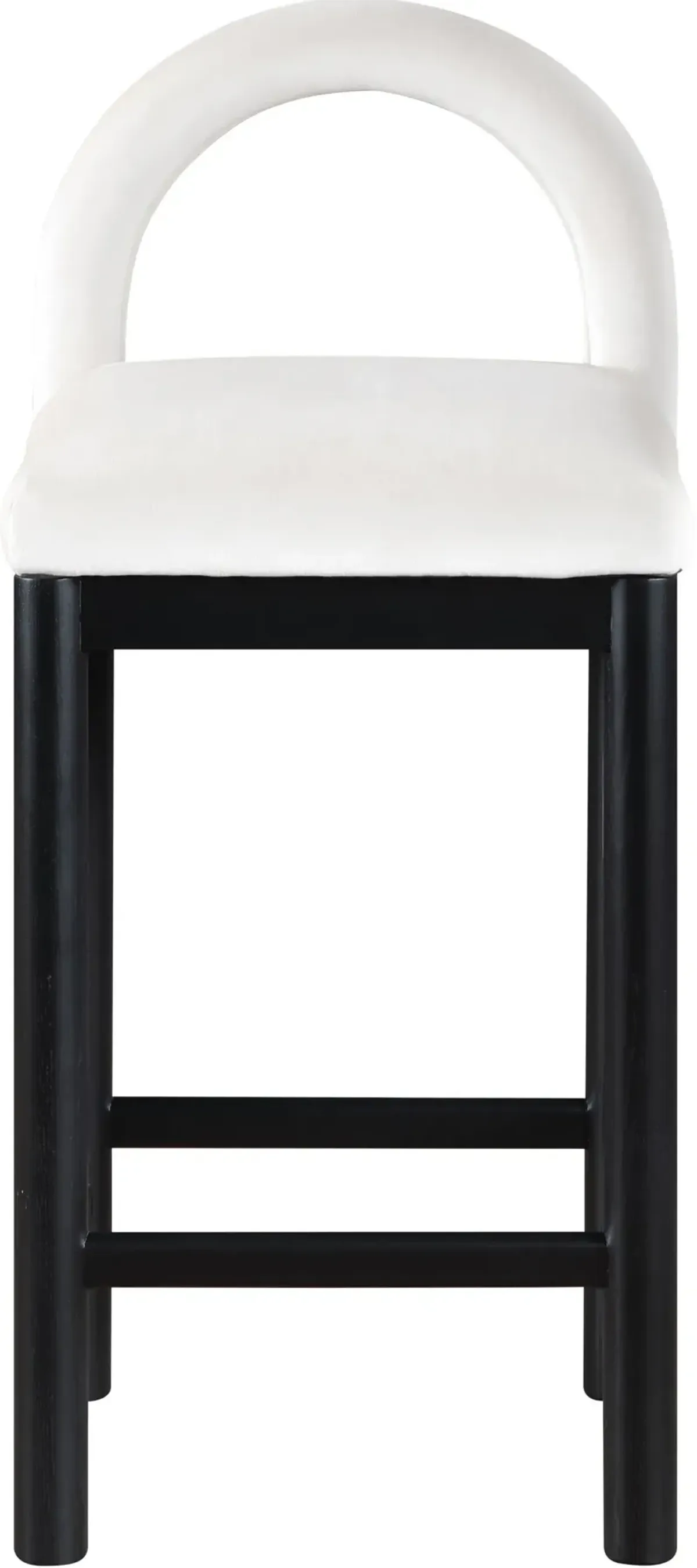 Conrad Cream Velvet Upholstered Counter Stool