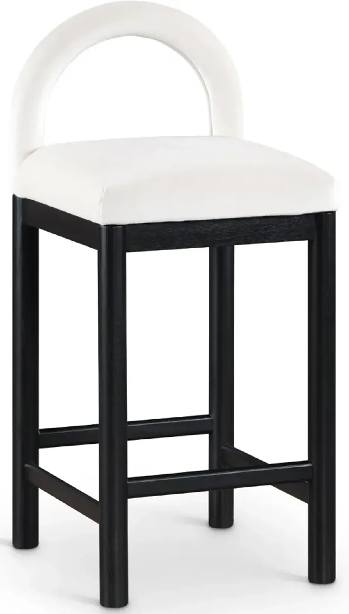 Conrad Cream Velvet Upholstered Counter Stool