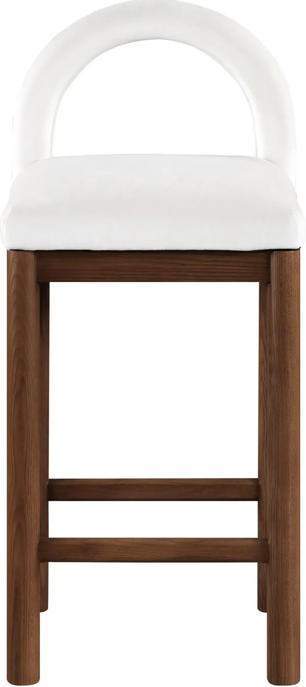 Conrad Cream Velvet Upholstered Counter Stool