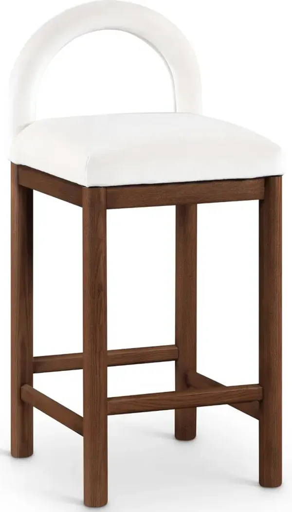 Conrad Cream Velvet Upholstered Counter Stool