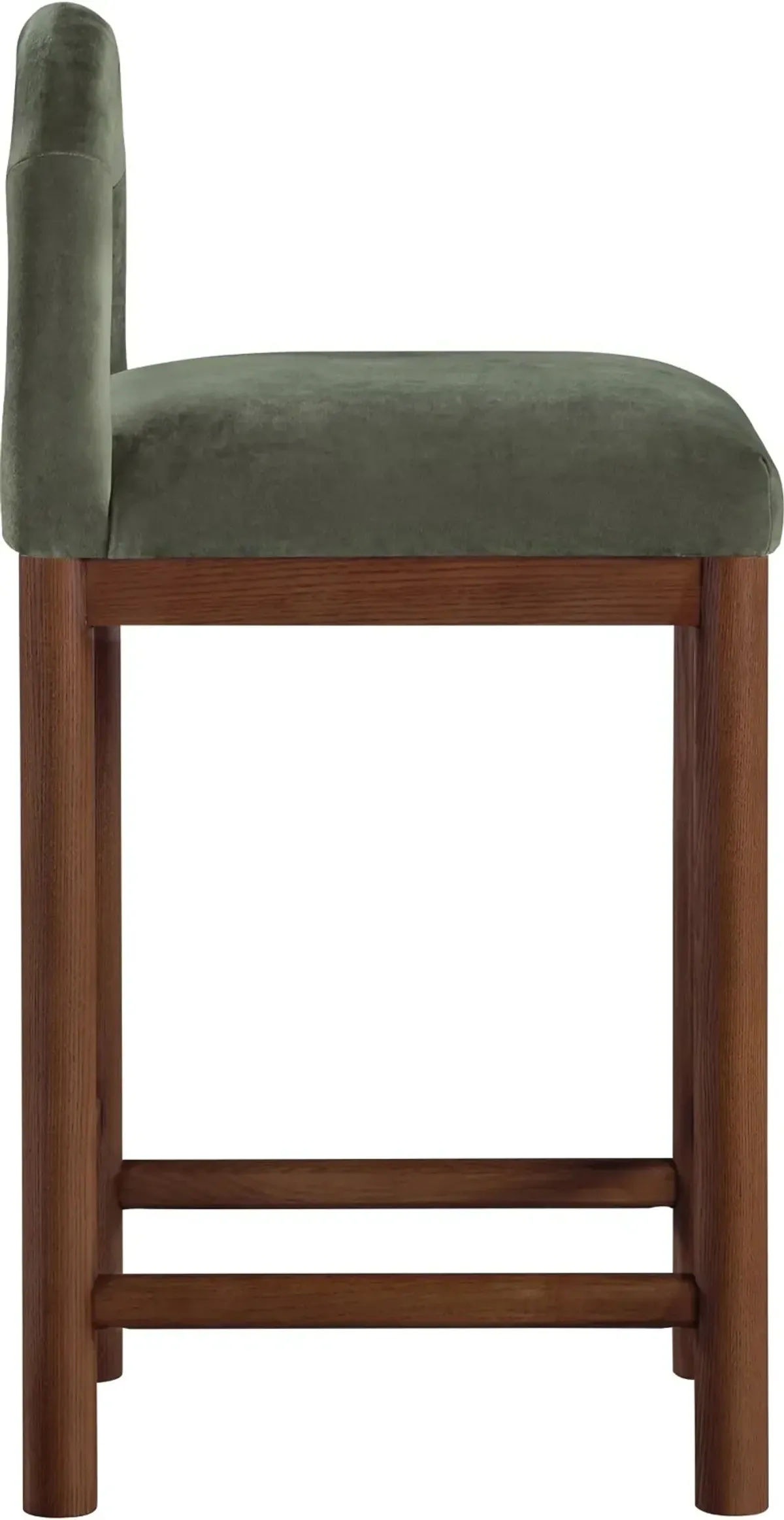 Conrad Green Velvet Upholstered Counter Stool
