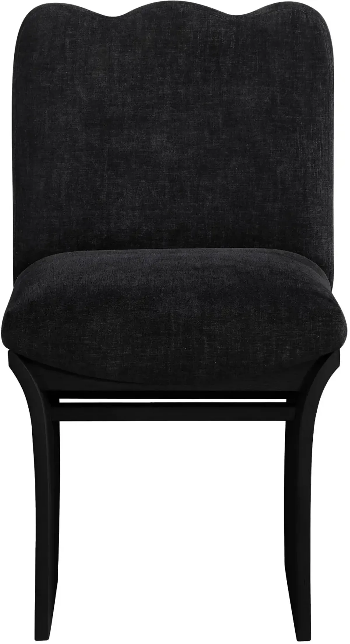 Shaw Black Upholstered Dining Chair With Black Base