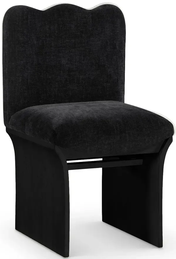 Shaw Black Upholstered Dining Chair With Black Base