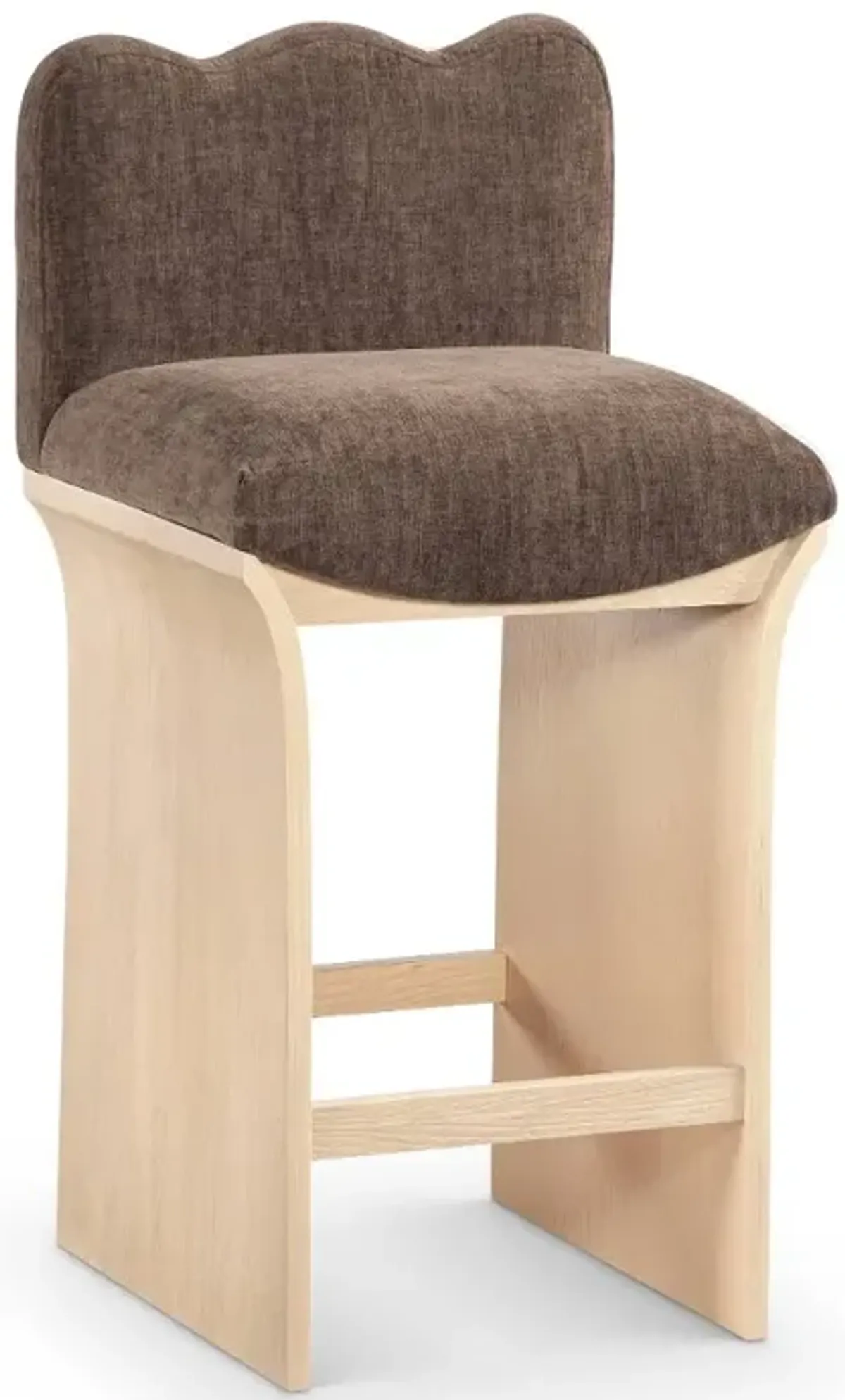 Shaw Brown Upholstered Counter Stool