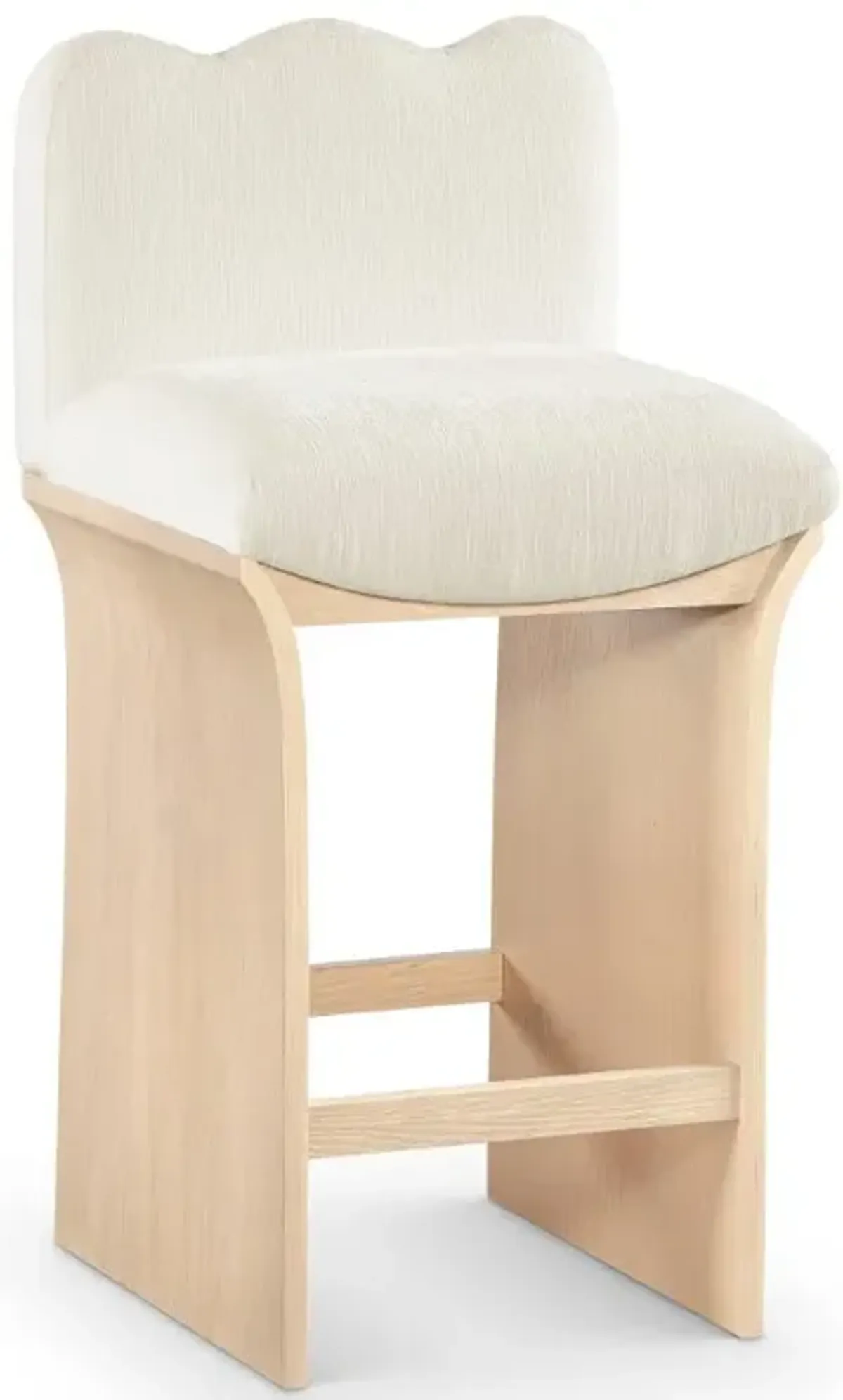 Shaw Cream Upholstered Counter Stool