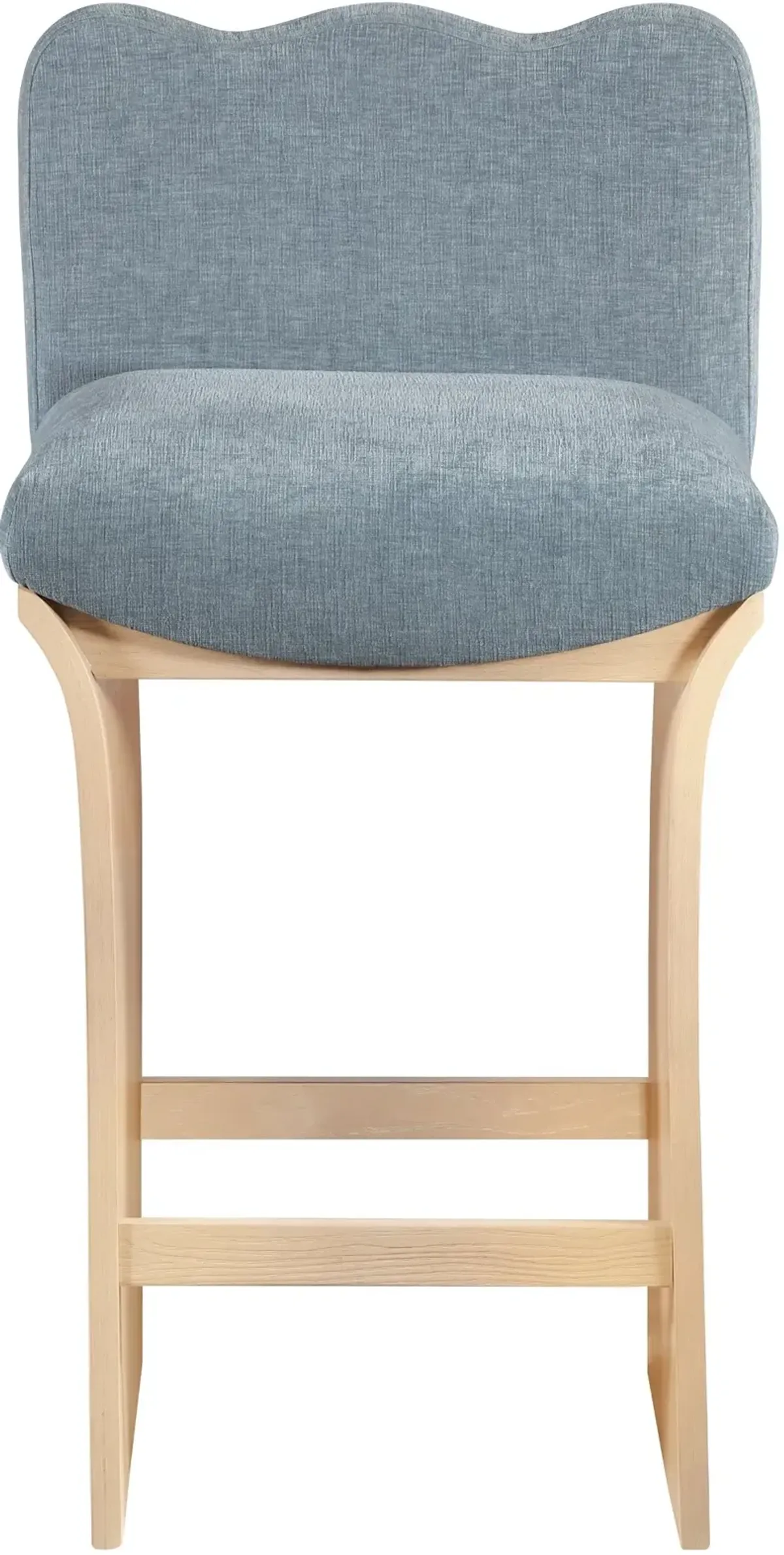 Shaw Light Blue Upholstered Counter Stool