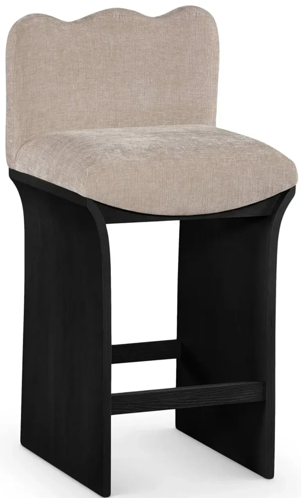 Shaw Beige Upholstered Counter Stool