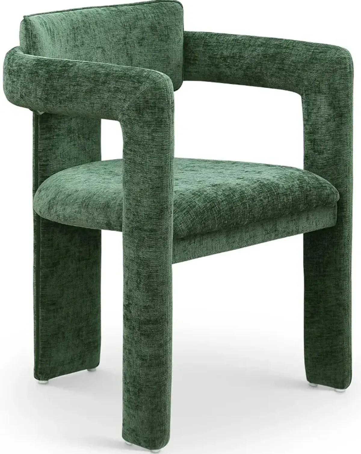 Brenda Green Chenille Upholstered Dining Chair, Set of 2