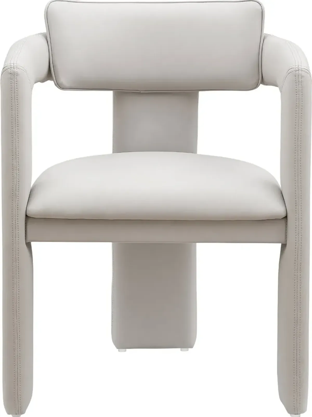 Brenda Taupe Vegan Leather Upholstered Dining Chair, Set of 2