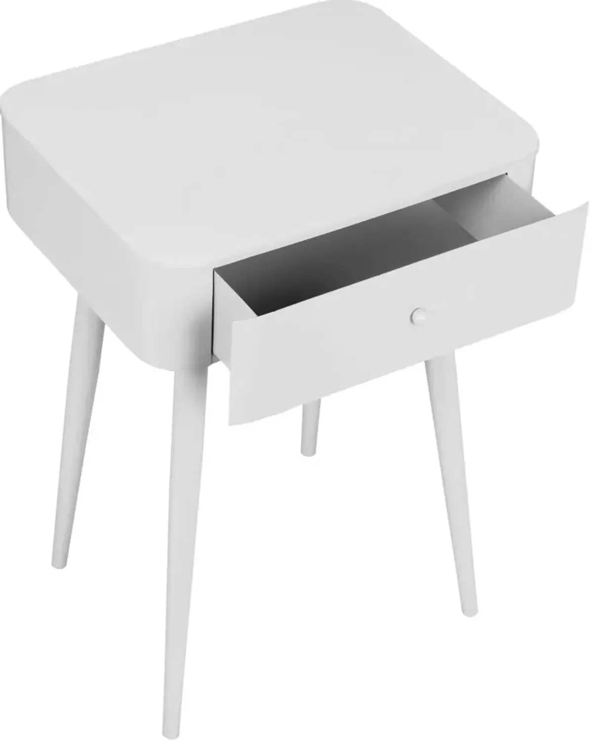 Rylan White Iron Nightstand