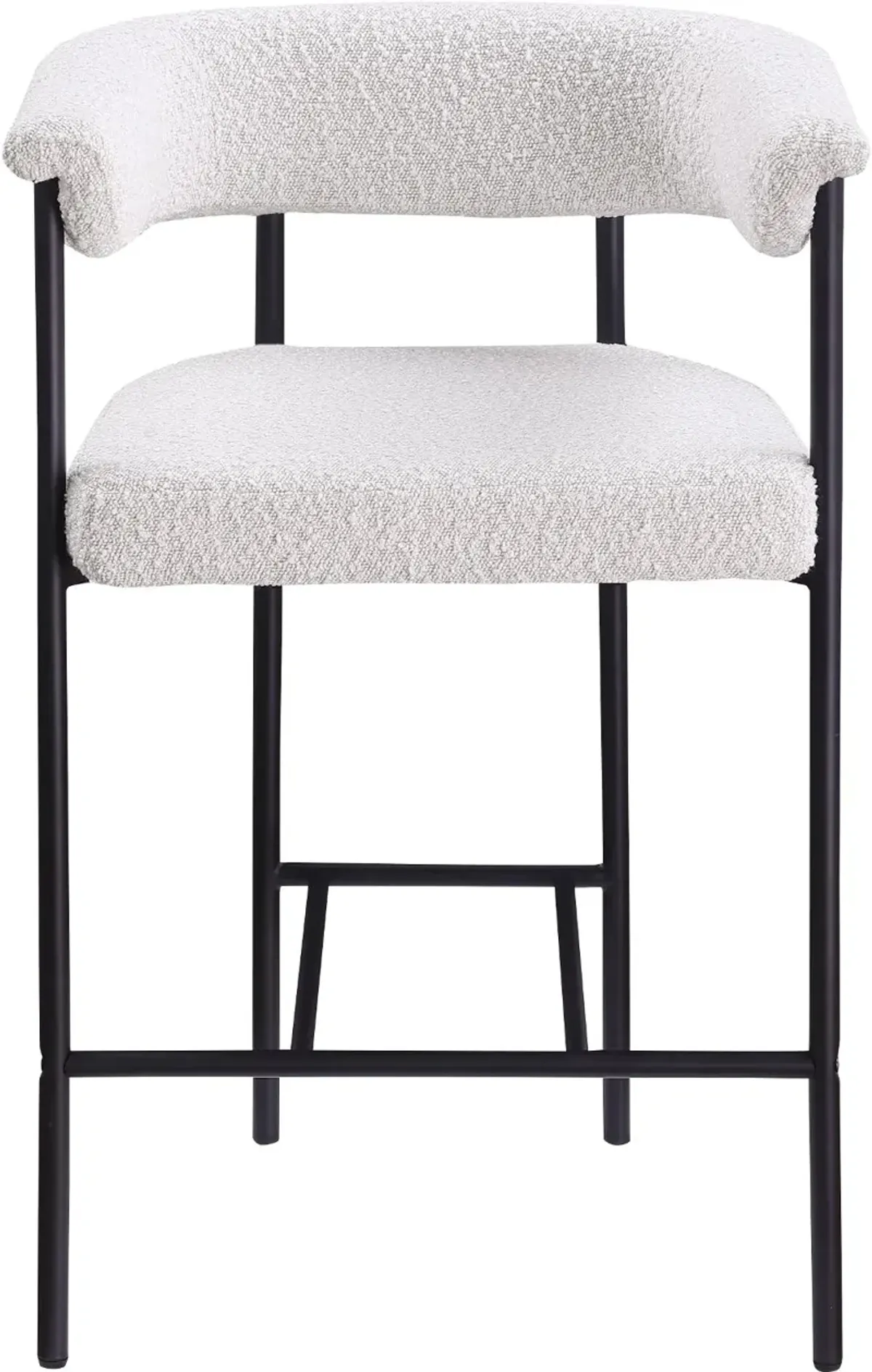 Malin Cream Boucle Upholstered Counter Stool, Set of 2