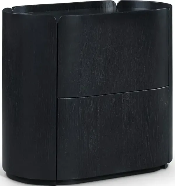 Everett Black Oak Nightstand