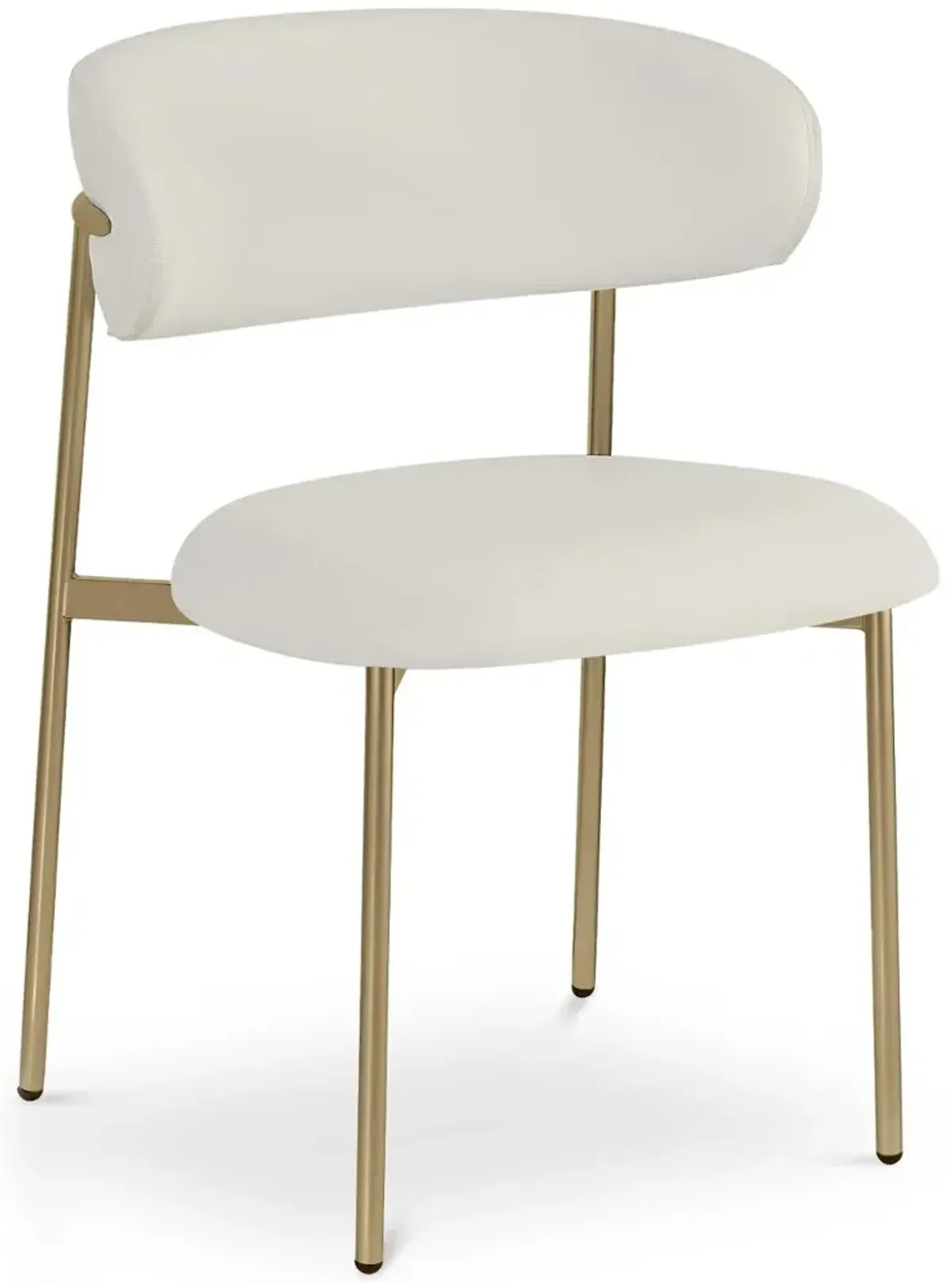 Lupita Cream and Gold Dining Chair, Set of 2
