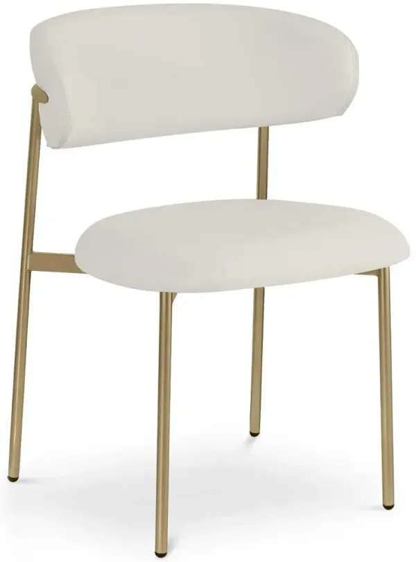 Lupita Cream and Gold Dining Chair, Set of 2