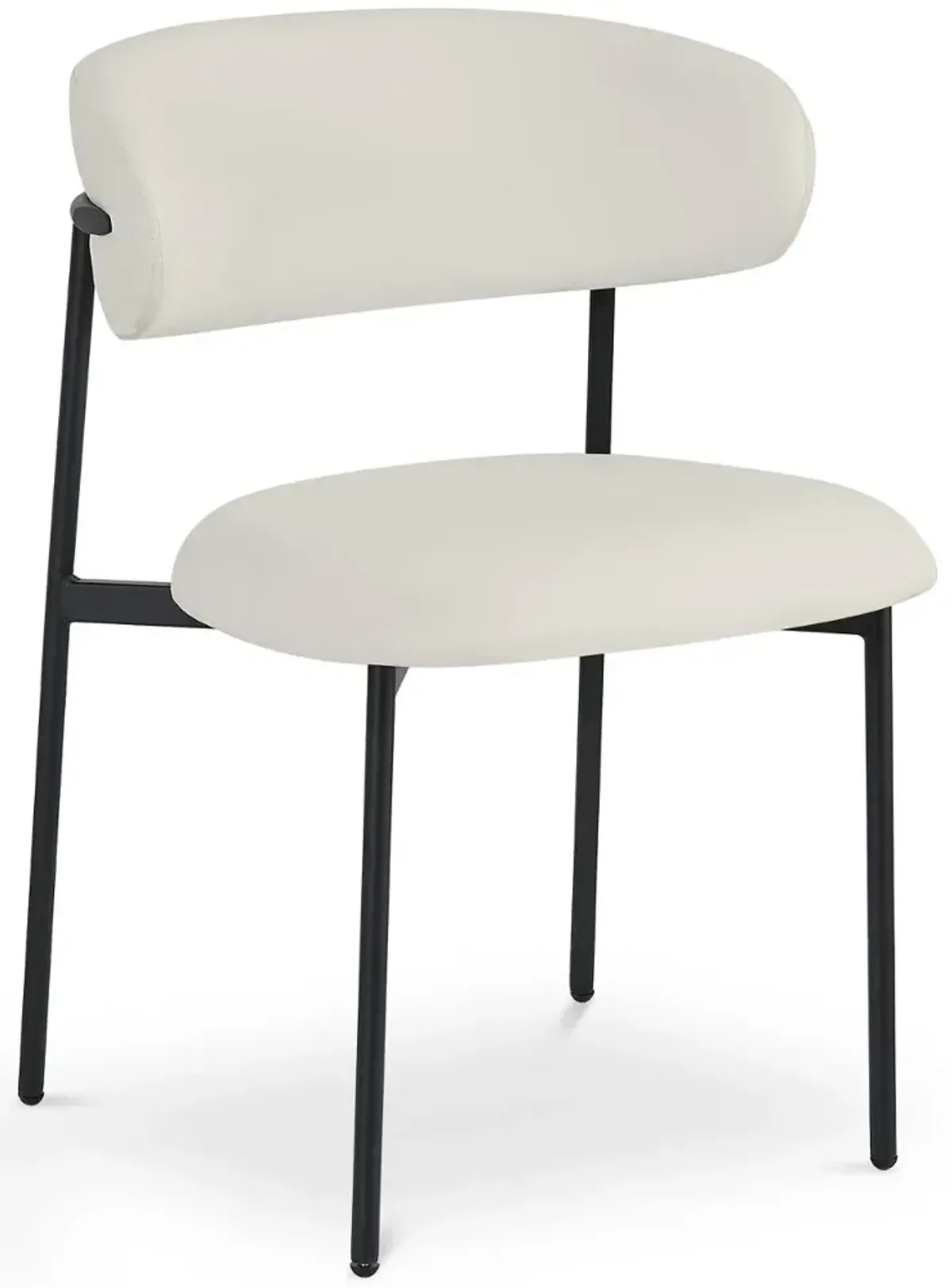 Lupita Cream and Black Dining Chair, Set of 2