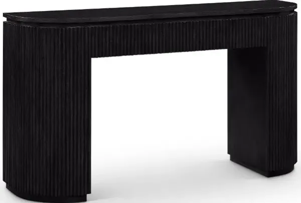 Astrid Black Oak Fluted Console Table
