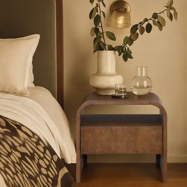 Giada Dark Oak Nightstand with Drawer