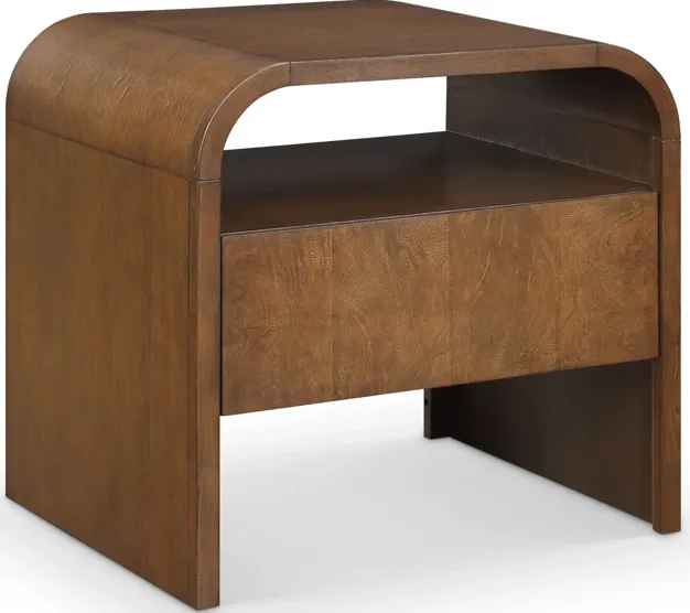 Giada Dark Oak Nightstand with Drawer