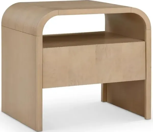Giada Natural Oak Nightstand with Drawer