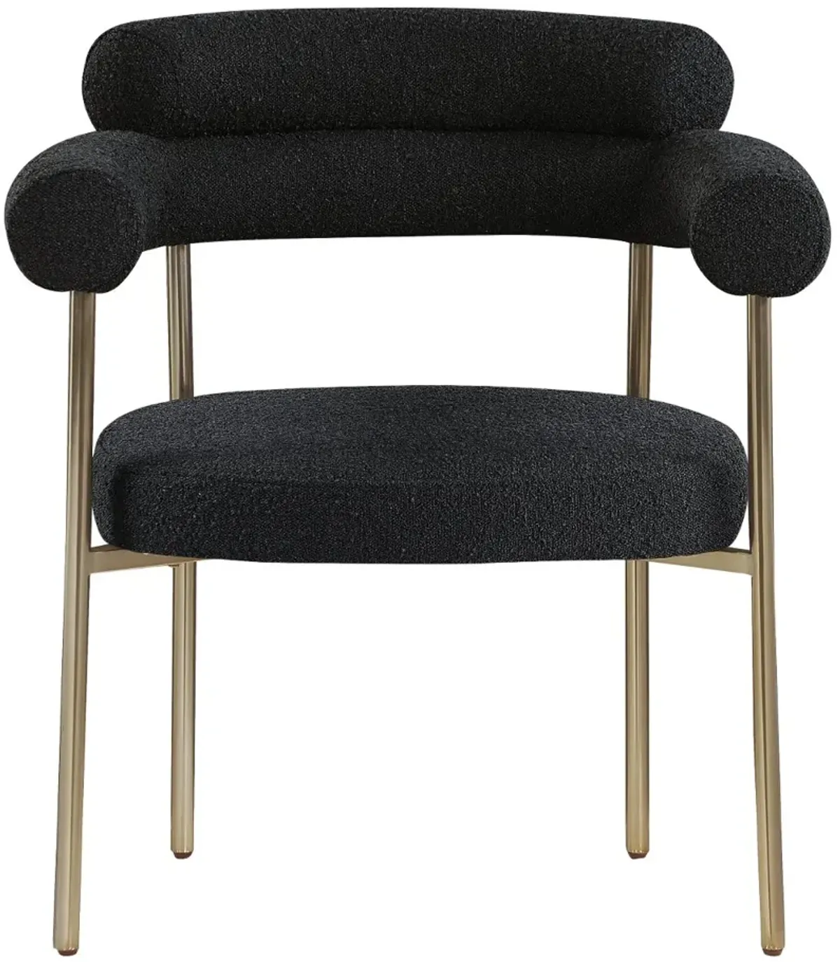 Blake Black Boucle Upholstered Dining Chair, Set of 2