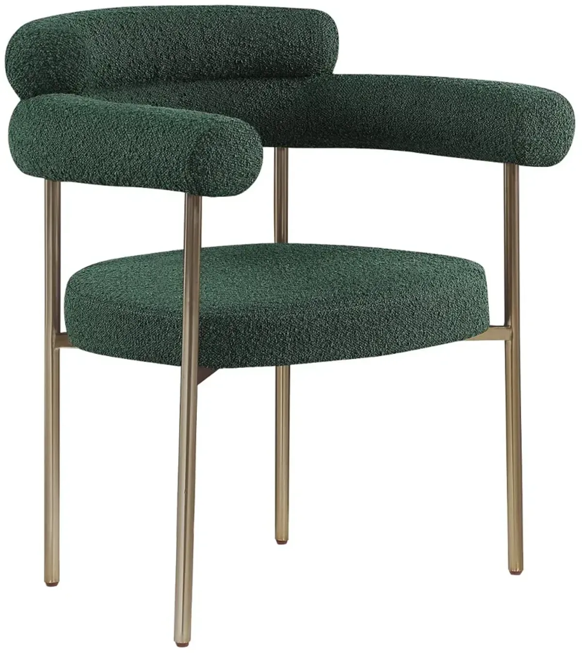 Blake Green Boucle Upholstered Dining Chair, Set of 2