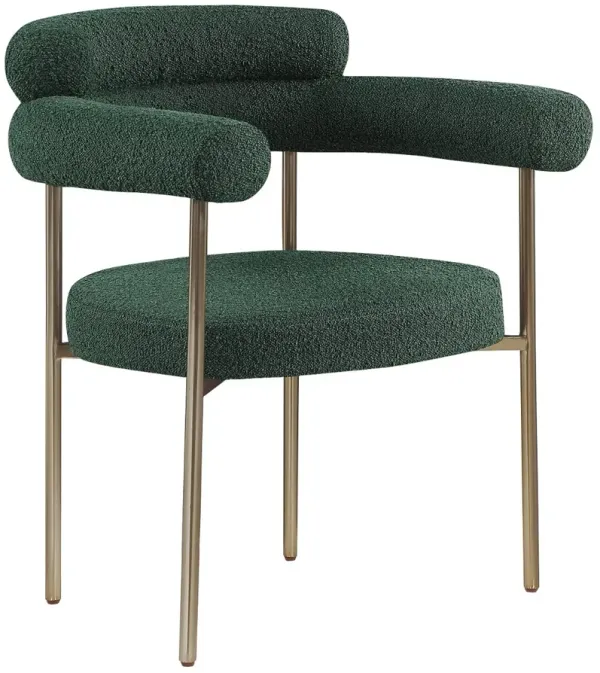Blake Green Boucle Upholstered Dining Chair, Set of 2