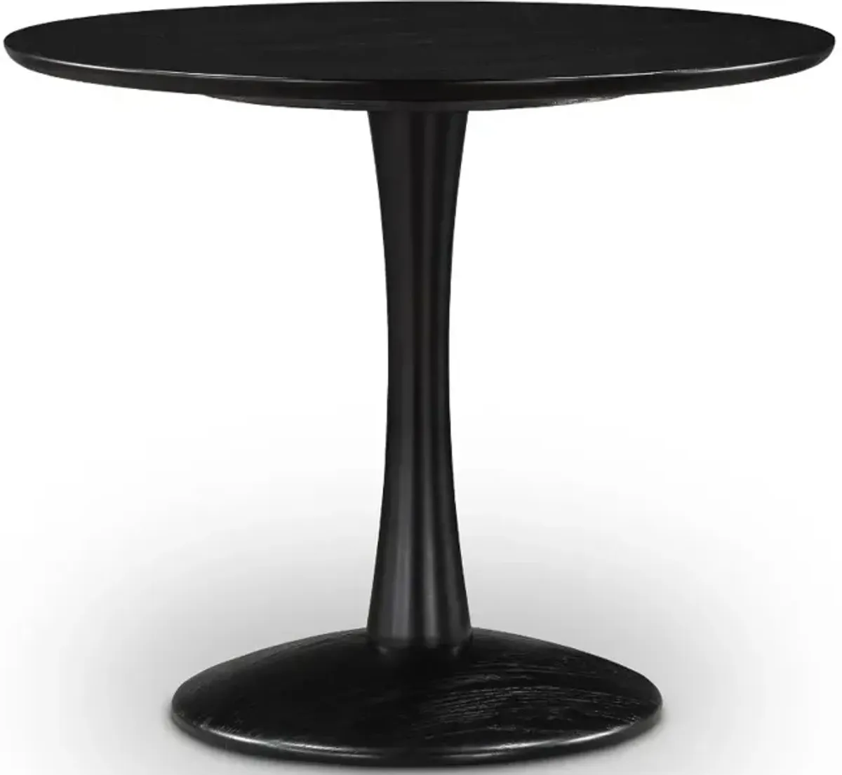 Holly 36" Black Wood Round Dining Table