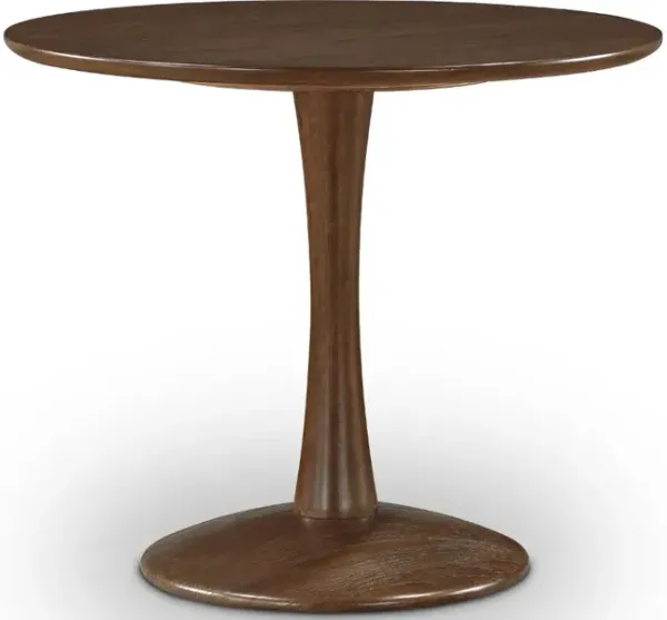 Holly 36" Brown Wood Round Dining Table