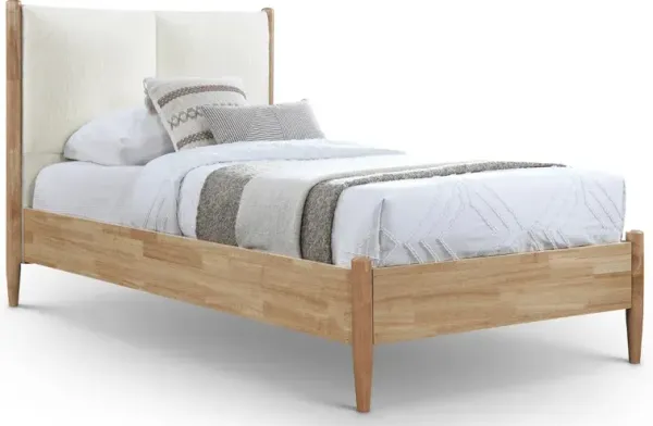 Arbor Cream and Natural Wood Twin Bed