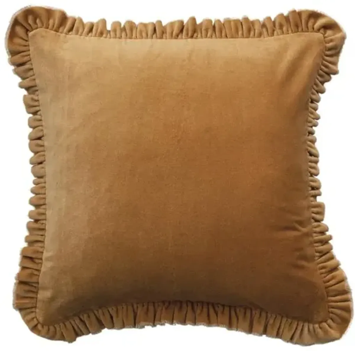 Brown Cotton Velvet Pillow