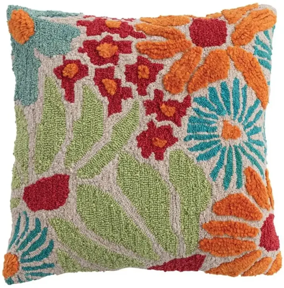 Floral Square Throw Pillow