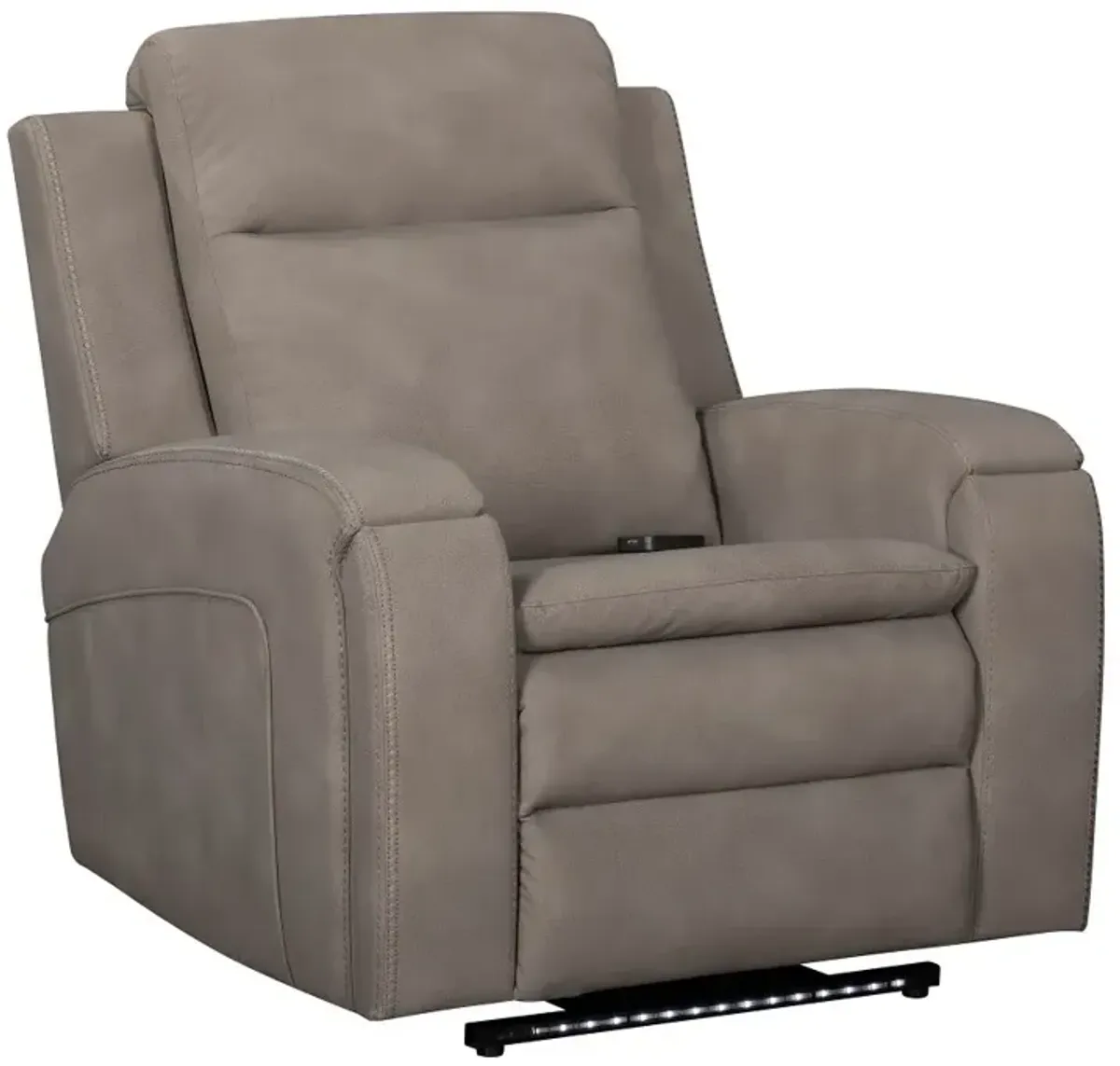 Armstrong Taupe Power Recliner with Heat and Massage