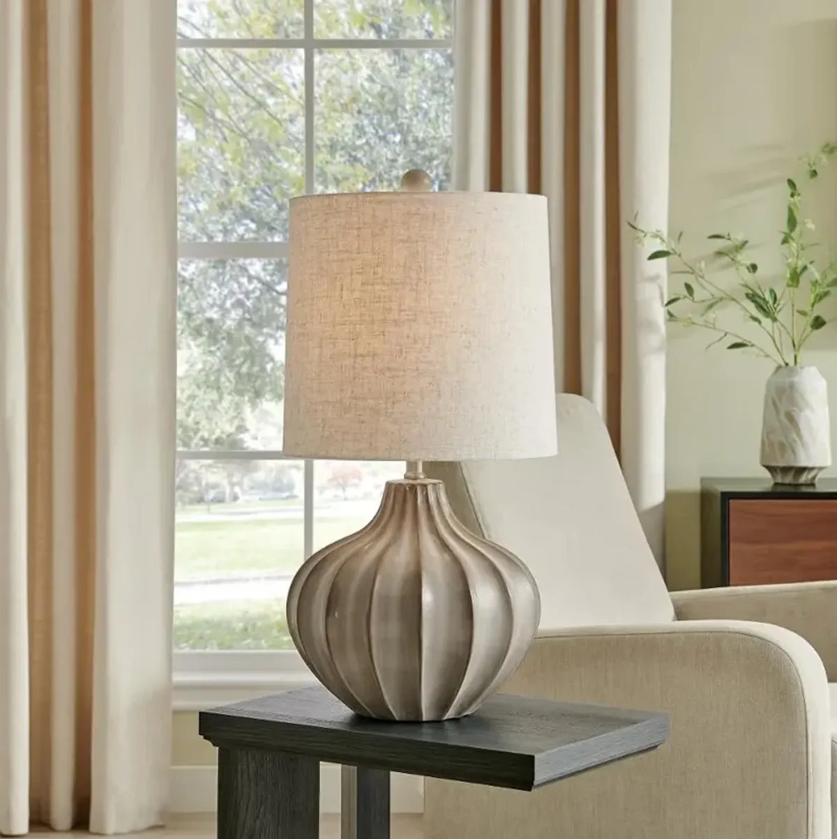 Light Brown Ceramic Table Lamp