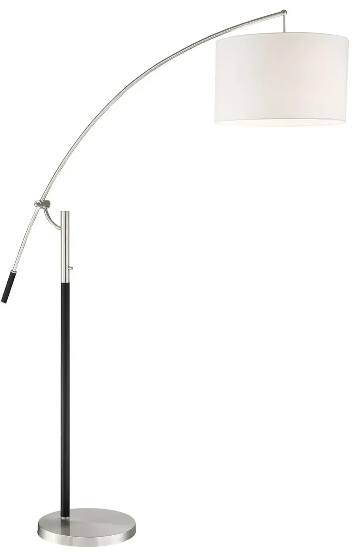 Brushed Nickel and Black Arch Lamp