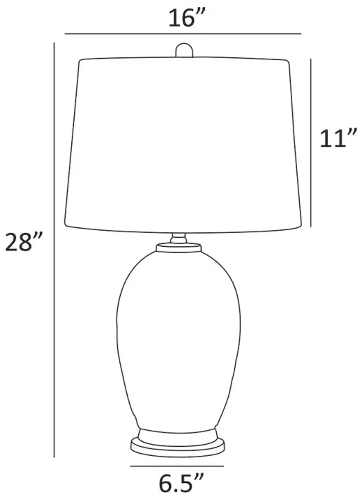 White Ceramic Table Lamp