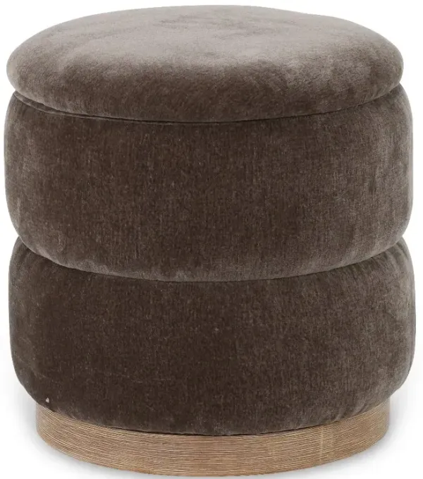 Latte Ottoman with Storage Tray