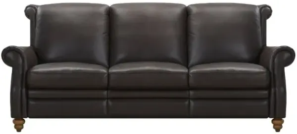 Pentos Dark Brown Leather Power Reclining Sofa