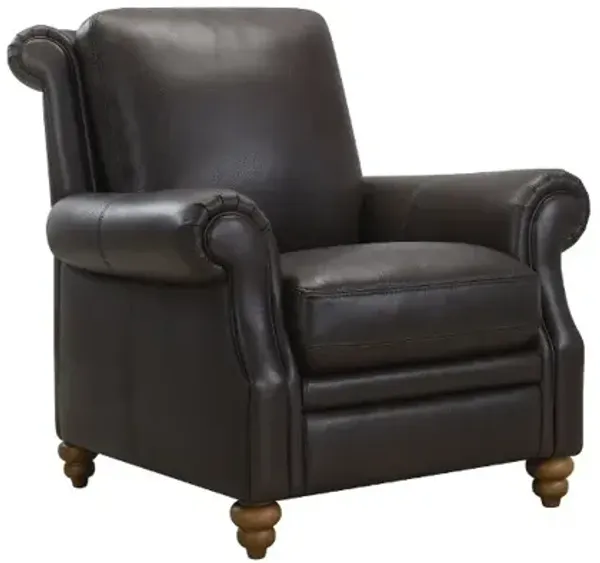 Pentos Dark Brown Leather Accent Chair