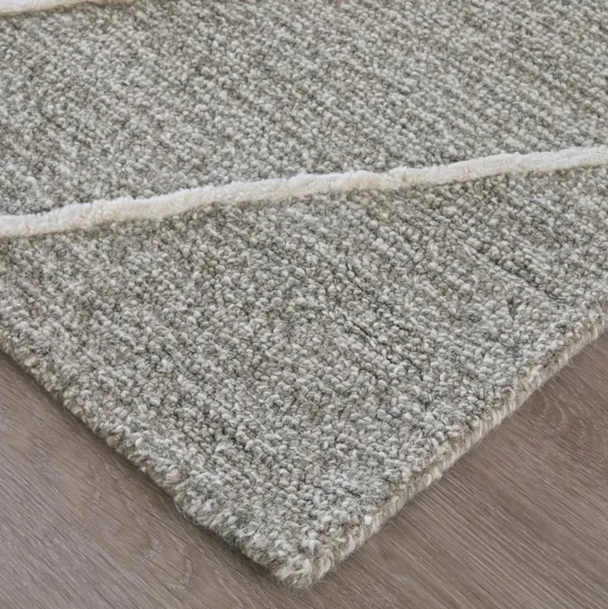 Euclid 8 x 10 Gray and Ivory Area Rug