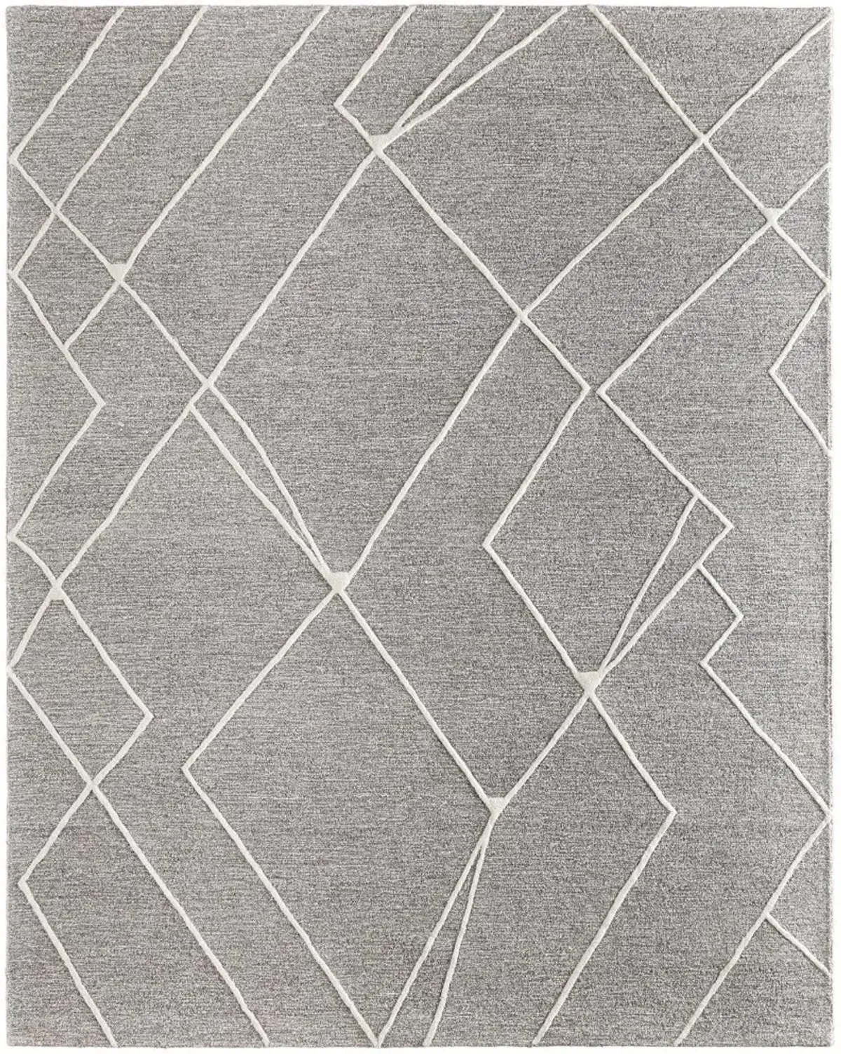Euclid 8 x 10 Gray and Ivory Area Rug