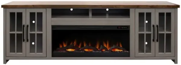 Avon Gray Fireplace TV Stand