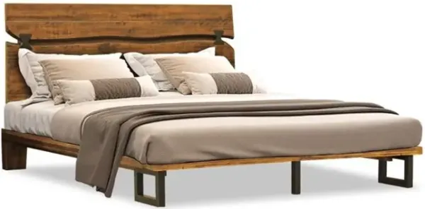 Nativa Brown Live Edge King Platform Bed