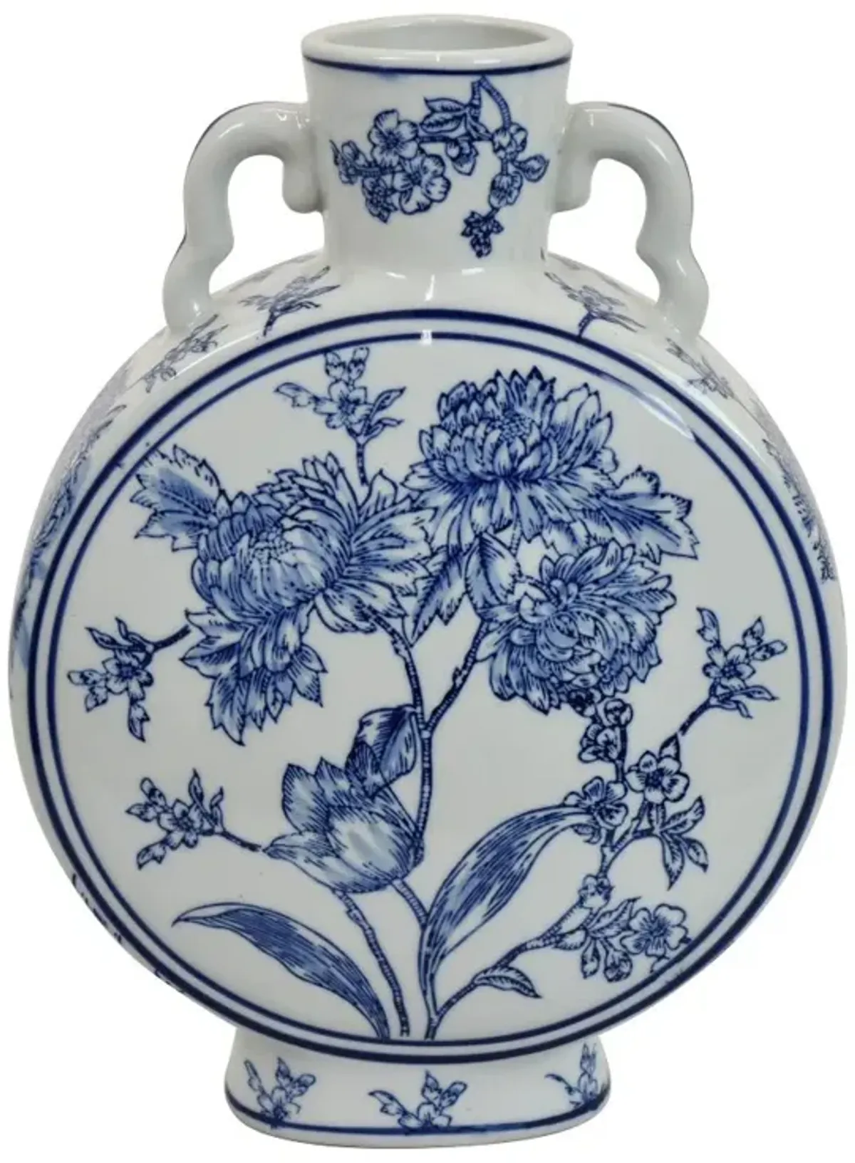 12" Blue and White Vase