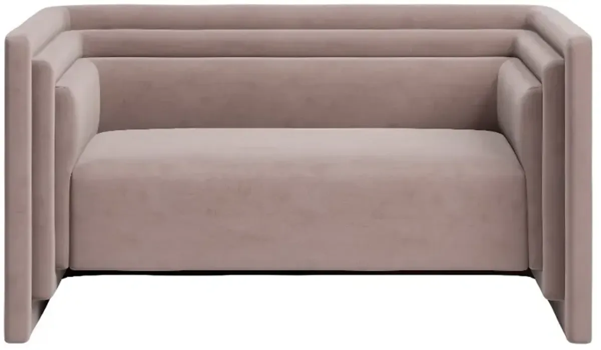 Lucie Taupe Velvet Loveseat