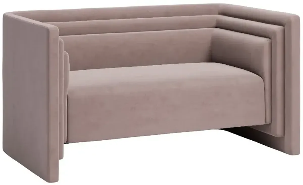 Lucie Taupe Velvet Loveseat