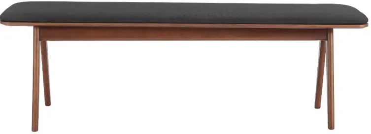 Kazwali Bench Black & Walnut