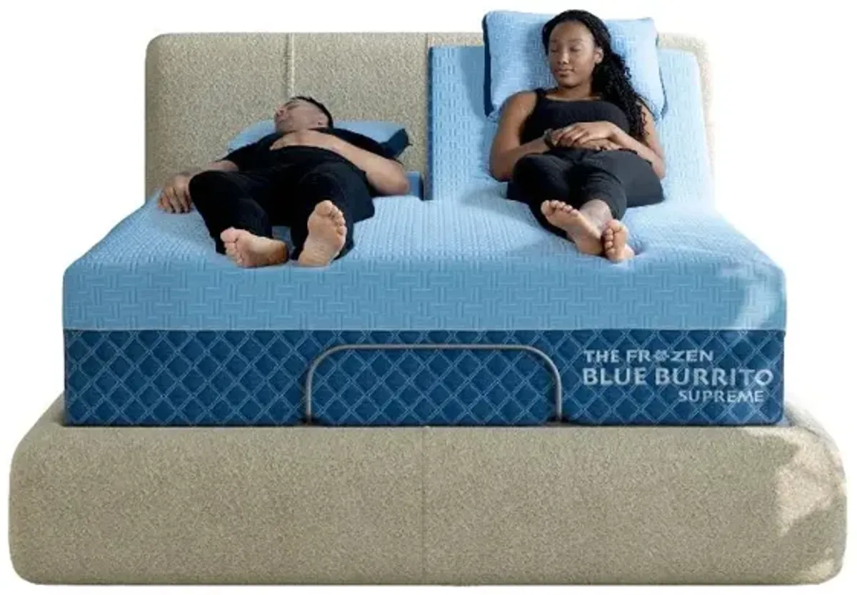 Frozen Blue Burrito Supreme Hybrid Split-Head King Mattress