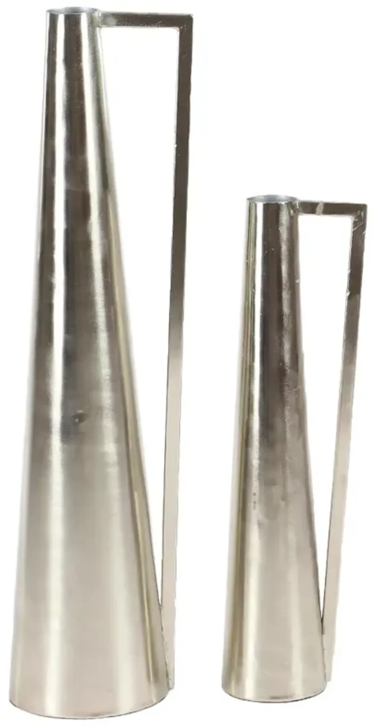 22" Silver Metal Decorative Vase