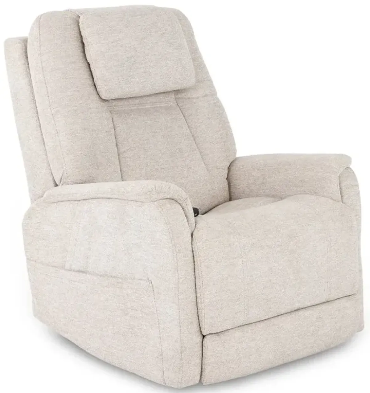 Zecliner 3+ Cream Power Rocker Recliner with Heat and Massage