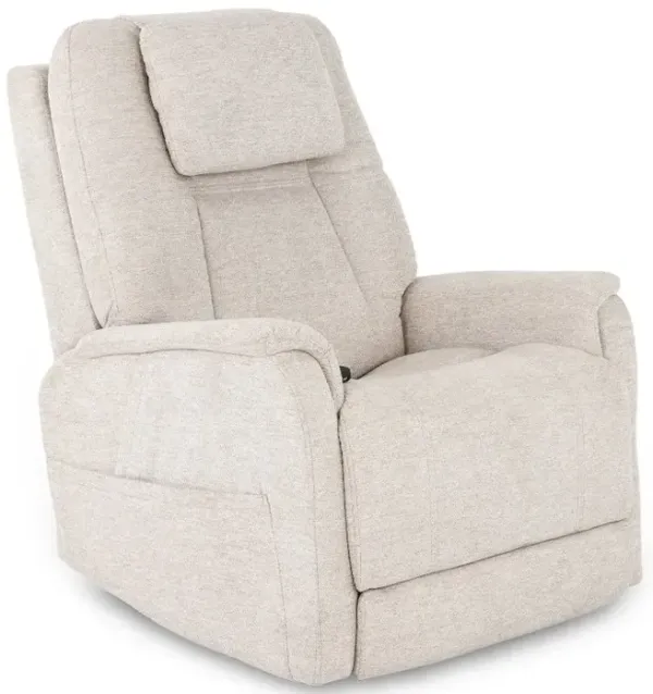 Zecliner 3+ Cream Power Rocker Recliner with Heat and Massage
